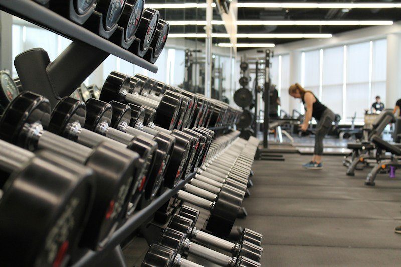 Strong athlete working out